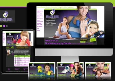 Bodyshaping by Sandy's Website with Custom Page Header Graphics