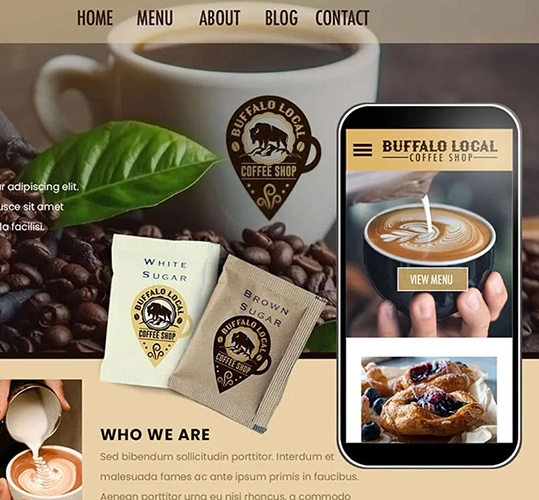 Responsive Coffee shop website design thumbnail