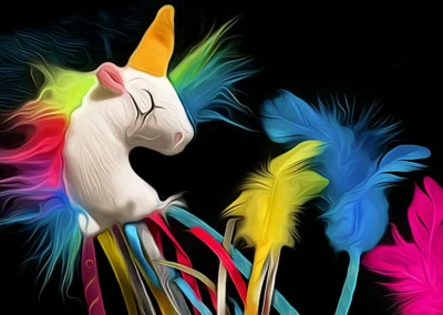Dream Like A Unicorn Background – Digital Illustration