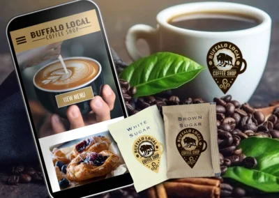 Sample Coffee Shop Start Up. Logo and Branding Design and Website creation.