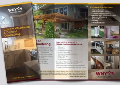 Custom Woodwork & General Contracting Brochure design