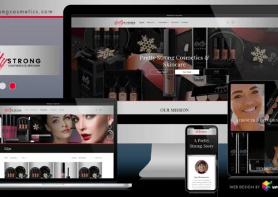 Shopify Custom Website Design/Deveopment – Client: Pretty Strong Cosmetics & Skincare