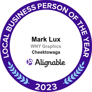 Alignable 2023 Local Cheektowaga, NY Business Person of the Year Badge – Mark Lux