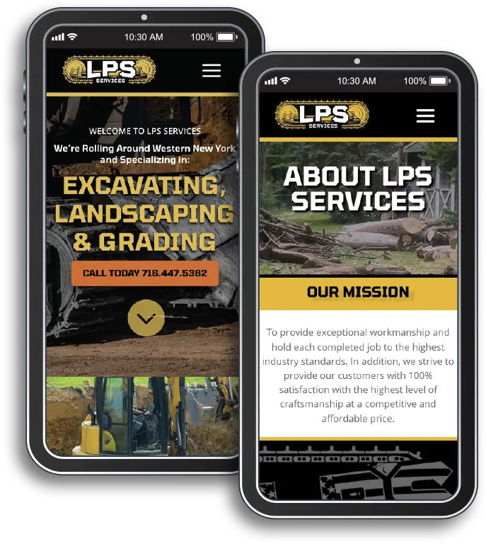 LPS Services' Mobile Website Mock Up