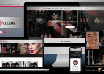 Responsive Website Design – Client: Pretty Strong Cosmetics & Skincare