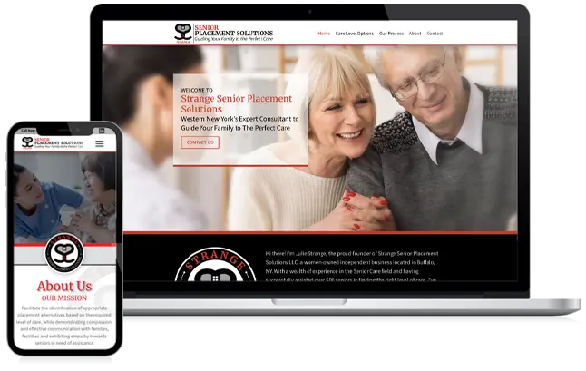 Strange Senior Placement Solutions' responsive website thumbnail