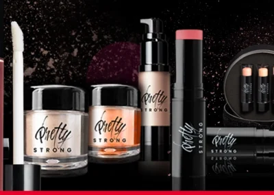 Custom Shopify Product Collection Banner Graphic – Client: Pretty Strong Cosmetics & Skincare