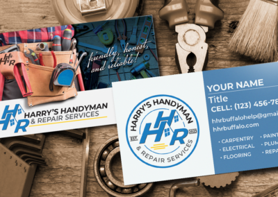 Custom Company Business Card Design – Client: Harry's Handyman & Repair Services