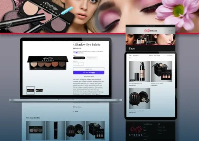 Custom Shopify Responsive Website Design – Client: Pretty Strong Cosmetics & Skincare