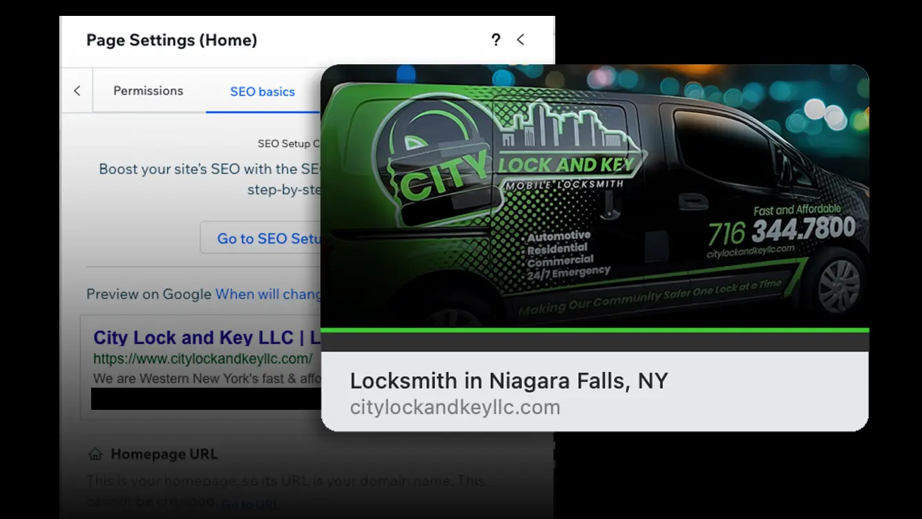 City Lock and Key SEO example