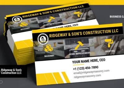 Business Card Design – Client: Ridgeway & Son's Construction