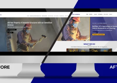 Custom Responsive Website Design (Before/After) – Client: S & A Debris Removal