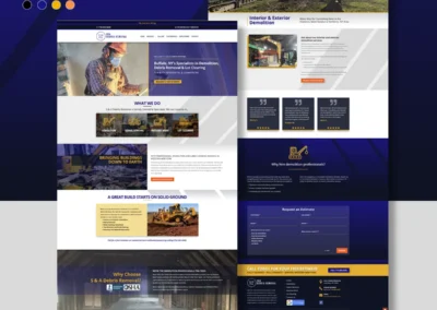 Custom Responsive Website Design – Client: S & A Debris Removal