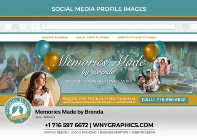 Social Media Profile Images– Client: Memories Made by Brenda