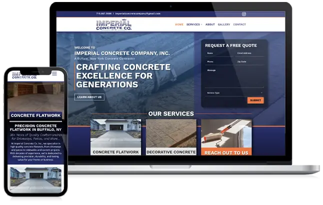 Imperial Concrete website thumbnail