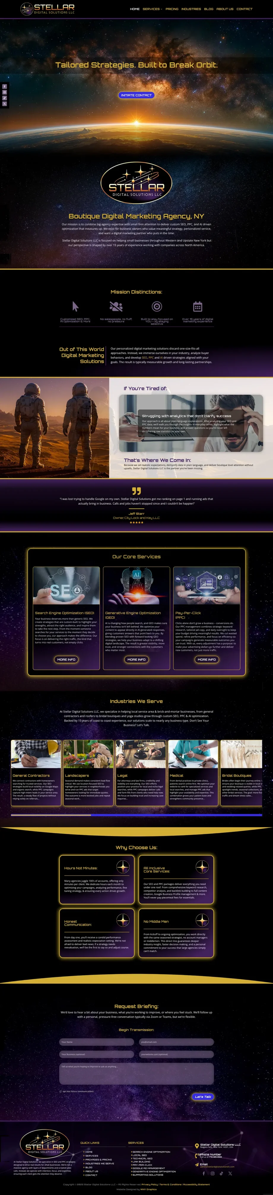 Stellar Digital Solutions' Homepage Design Stellar Digital Solutions' Homepage Design