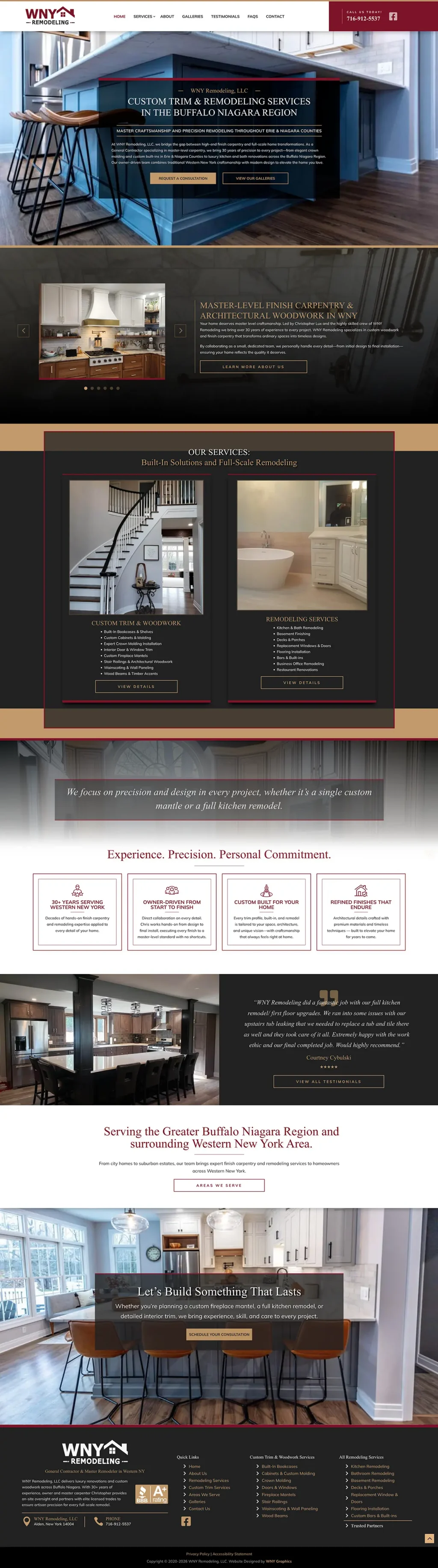 WNY Remodeling, LLC Website Design: Homepage Design WNY Remodeling, LLC Website Design: Homepage Design