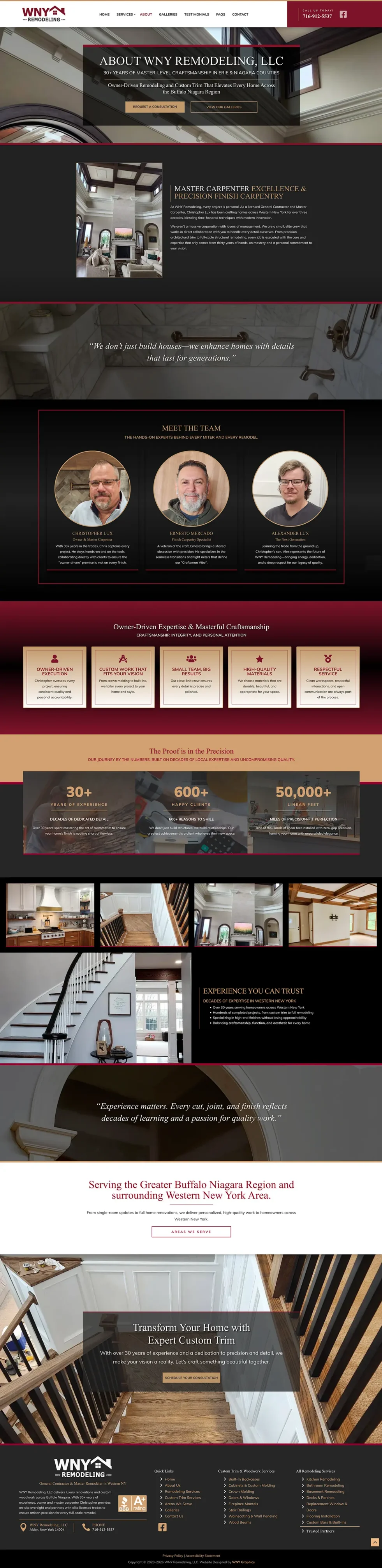WNY Remodeling, LLC Website Design: About Us Webpage WNY Remodeling, LLC Website Design: About Us Webpage