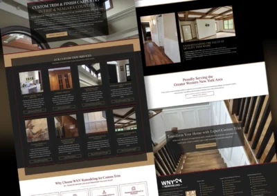 WNY Remodeling, LLC Website Design: Custom Trim & Finished Carpentry Services Webpage