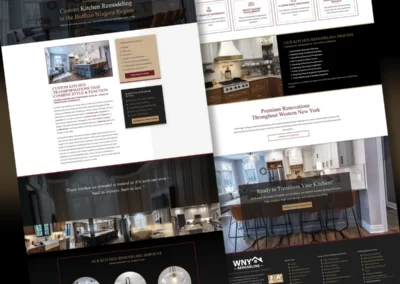 WNY Remodeling, LLC Website Design: Kitchen Remodeling Services Webpage